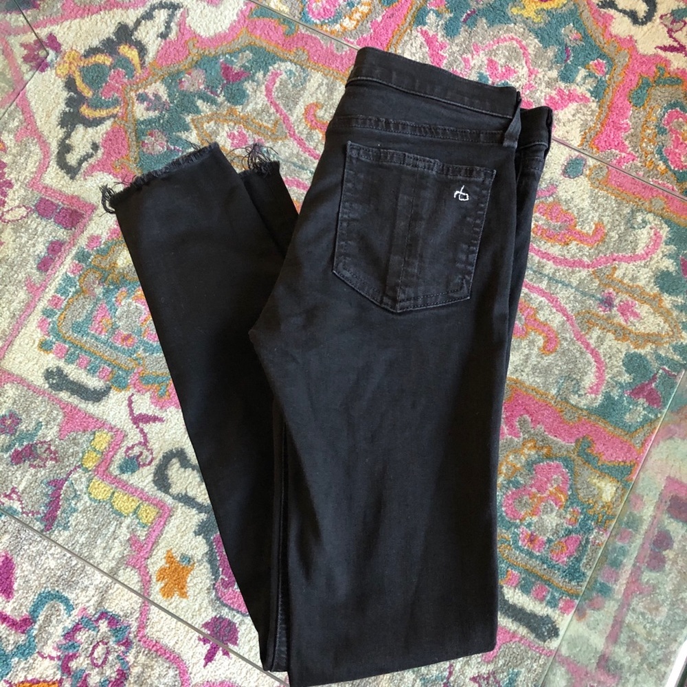 Rag and bone Embroidered Logo Skinny Jeans